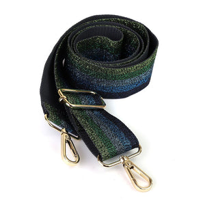 Blue and Green Stripe Bag Strap