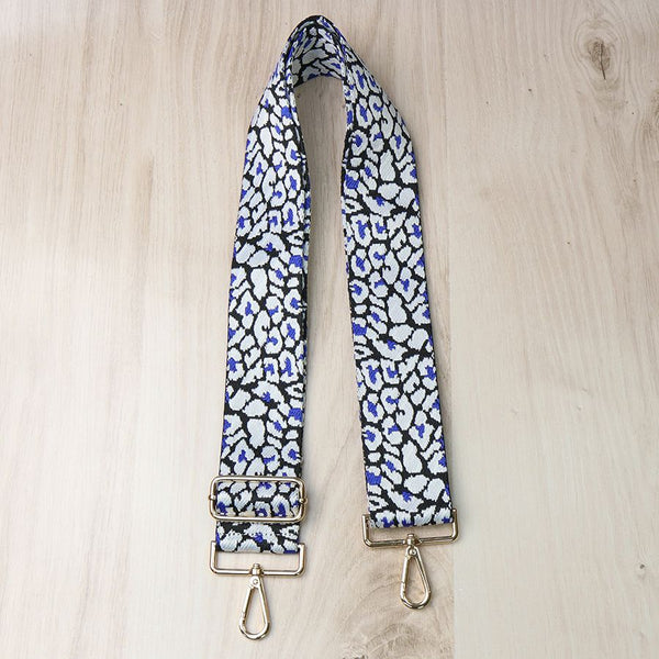 Blue Mix Animal Print Bag Strap