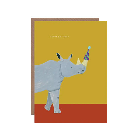 Rhino Birthday Greetings Card
