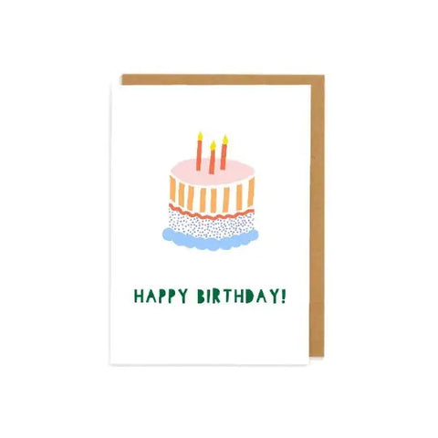 Happy Birthday Cake Greetings Card