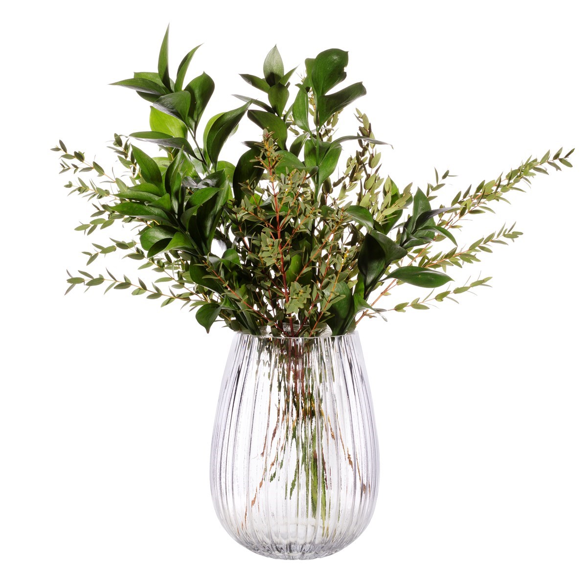 ONE LEFT!!! HALF PRICE!!! Fluted Glass Vase Clear