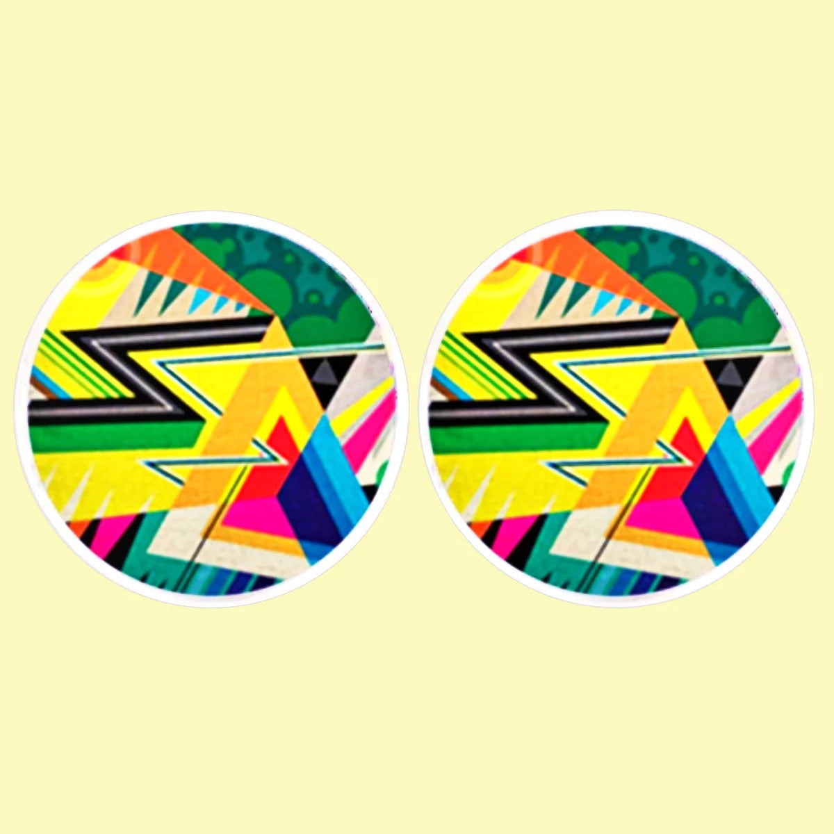 Multi Coloured Jagged Stripe Cufflinks