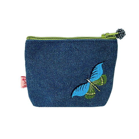 Embroidered Butterfly Purse - Mini or Medium