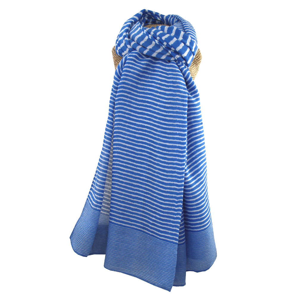 TWO LEFT!! £15 DOWN TO £9!! Bright Blue Striped Scarf