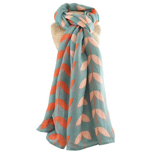Leaf Lines Scarf - Green