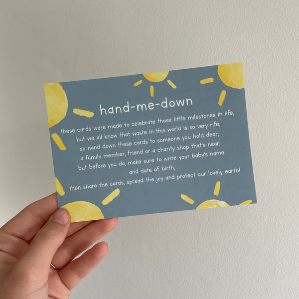Hand-Me-Down Baby Milestone Cards