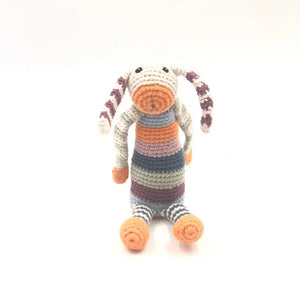 Soft Toy Handmade Bunny Rattle - Multi