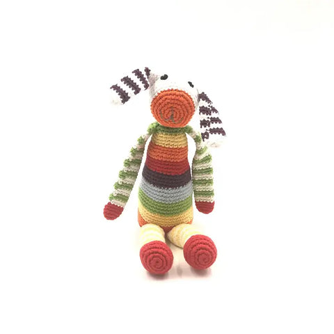 BACK IN STOCK! Soft Toy Handmade Bunny Rattle - Rainbow