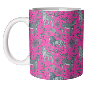 Magenta Exotic Jungle Animal Print Mug