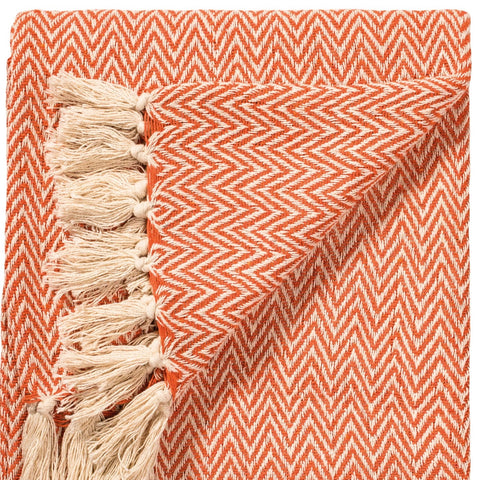 Recycled Cotton Throw - Terracotta