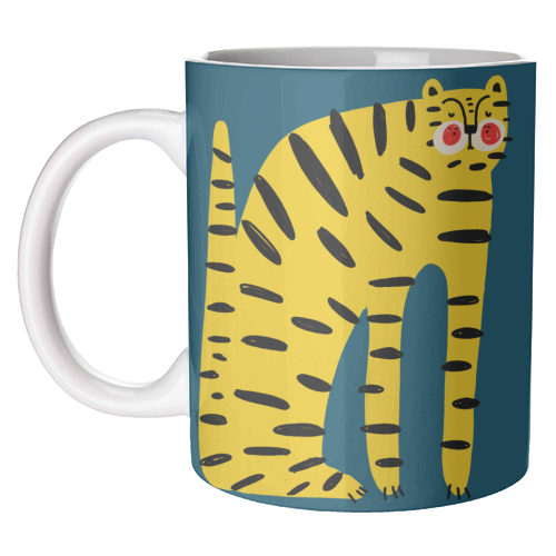 Mustard Tiger Stripes Mug