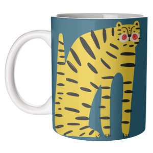 Mustard Tiger Stripes Mug