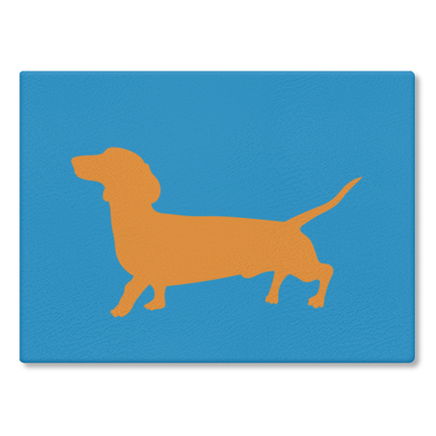 Sausage Dog Coloured Silhouette - Chopping Board/Worktop Saver