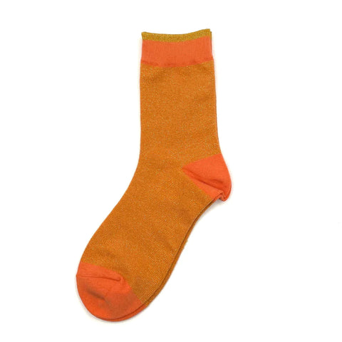 Bright Orange Sparkly Socks