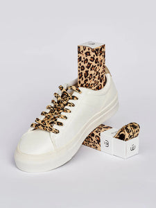 HALF PRICE! LAST FEW LEFT!! Sliwils Fabric Shoe Laces | Savage | Leopard Tan | 120cm